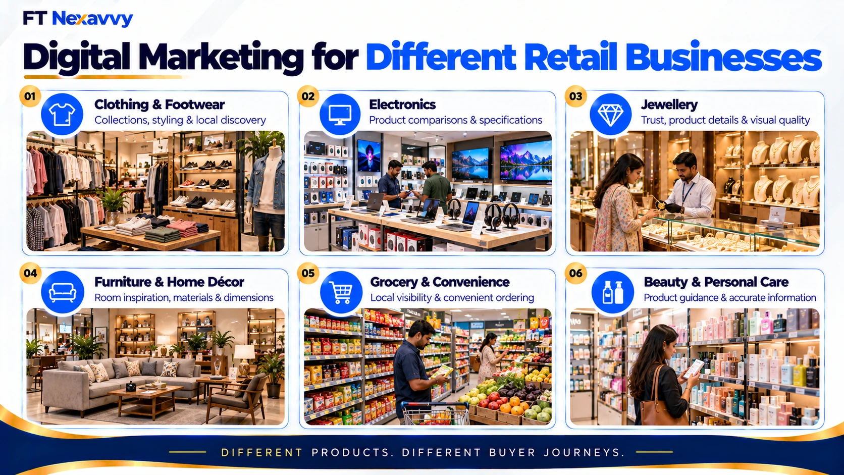 Digital Marketing for Different Retail Businesses Digital Marketing for Different Retail Businesses